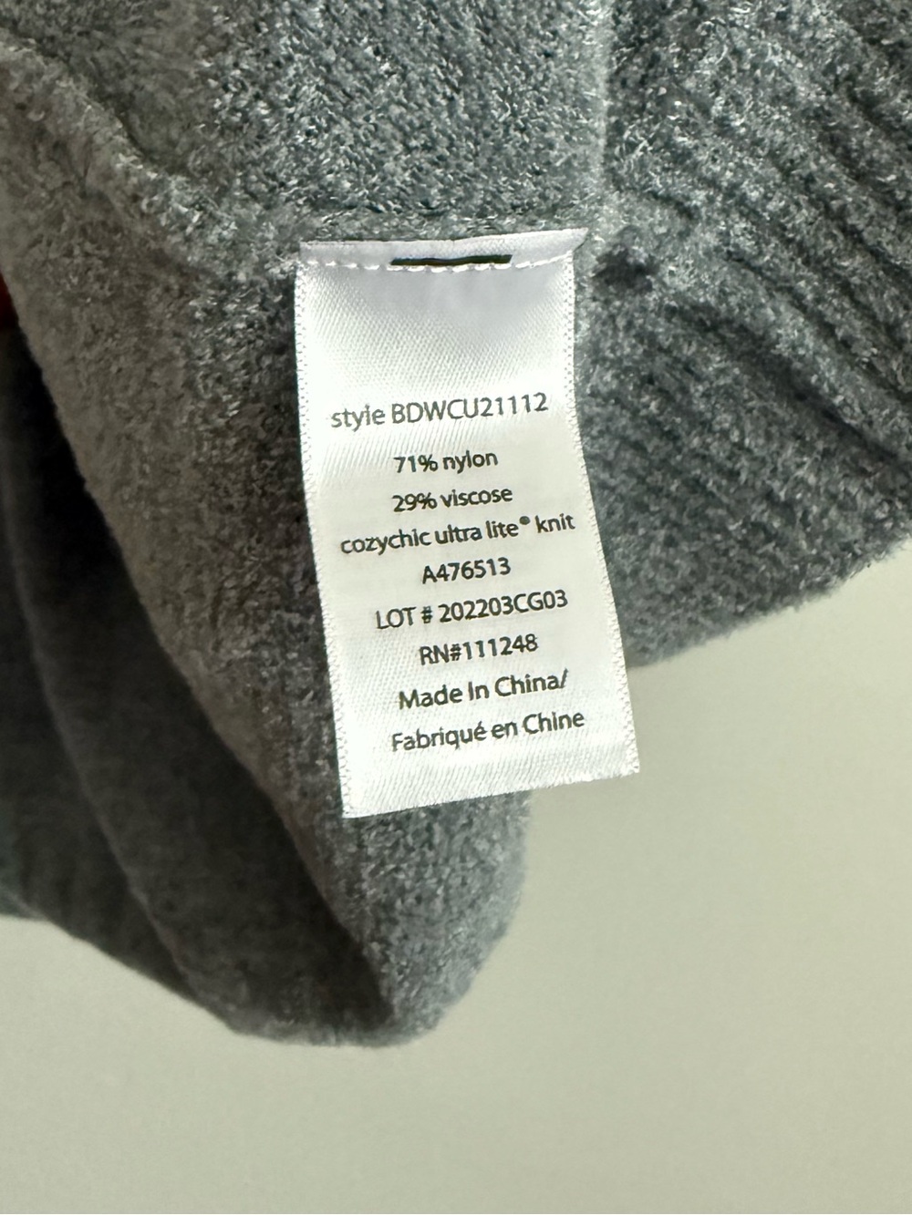 Barefoot Dreams CozyChic Ultra Lite Hooded Cardigan Gray XL - Picture 4 of 7